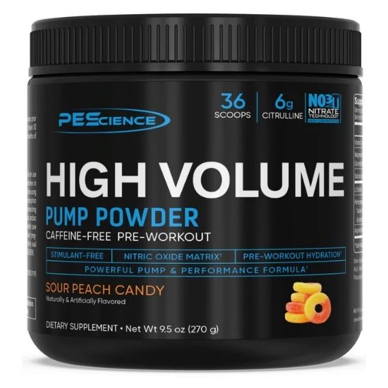 High Volume, Sour Peach Candy, 270g, PEScience
