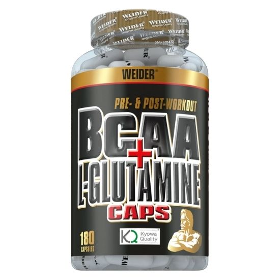BCAA + L-Glutamine Caps, 180 caps, Weider