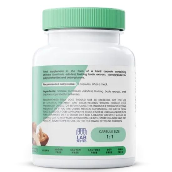 Shiitake, 800mg, 60 vegan caps, Osavi - Vitax.ro