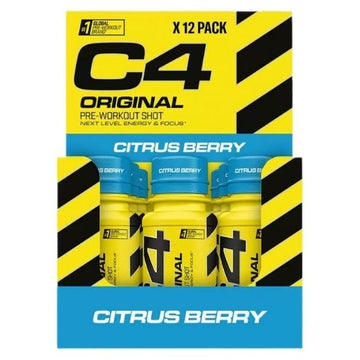 C4 Original Pre-Workout Shot, Citrus Berry, 12 x 60 ml, Cellucor - Vitax.ro
