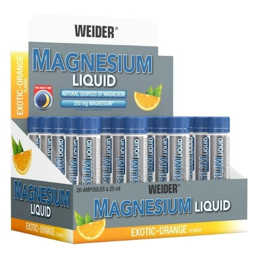 Magnesium Liquid, Exotic-Orange, 20 x 25 ml, Weider