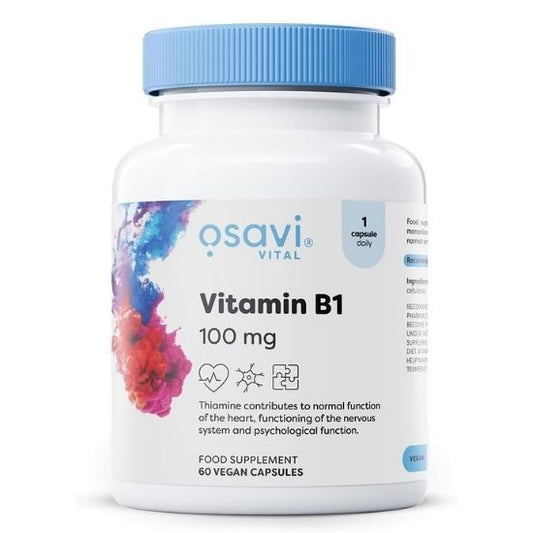 Vitamin B1, 100mg, 60 vegan caps, Osavi - Vitax.ro