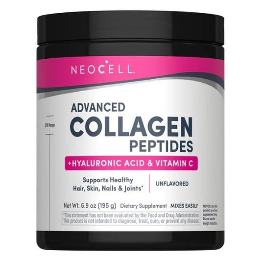 Advanced Collagen Peptides + Hyaluronic Acid & Vitamin C, 195g, NeoCell - Vitax.ro