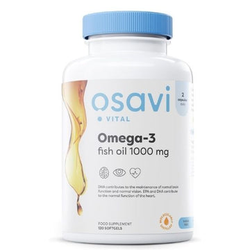 Omega-3 Fish Oil, 1000mg (Lemon), 120 softgels, Osavi - Vitax.ro
