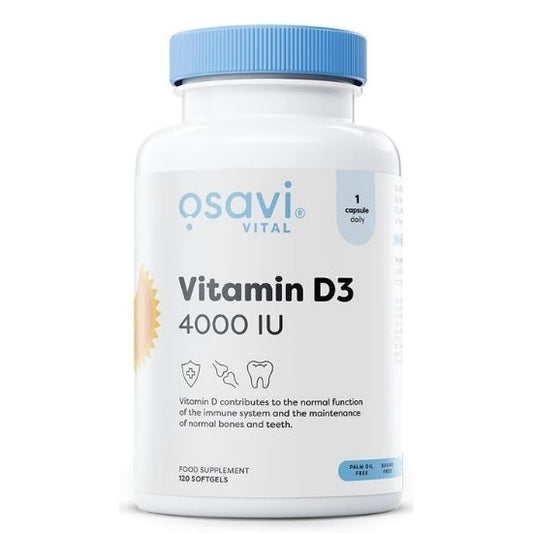 Vitamin D3, 4000IU, 120 softgels, Osavi - Vitax.ro