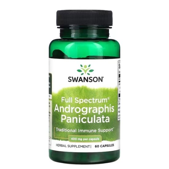 Full Spectrum Andrographis Paniculata, 400mg, 60 caps, Swanson - Vitax.ro