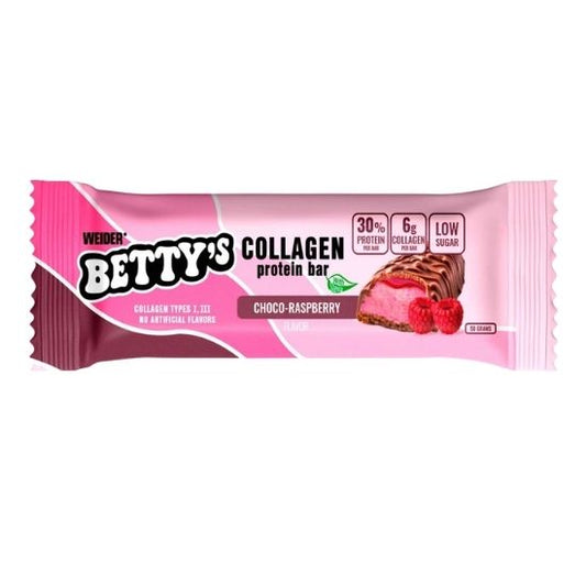 BETTY's Collagen Protein Bar, Choco-Raspberry, 50g, Weider