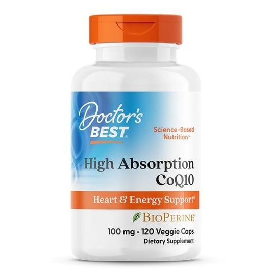 High Absorption CoQ10 cu BioPerine, 100mg, 120 vcaps, Doctor's Best - Vitax.ro