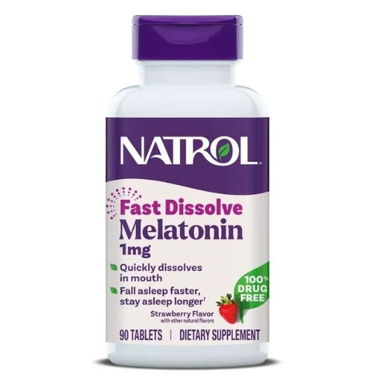 Melatonin Fast Dissolve, 1mg, 90 tabs, Natrol