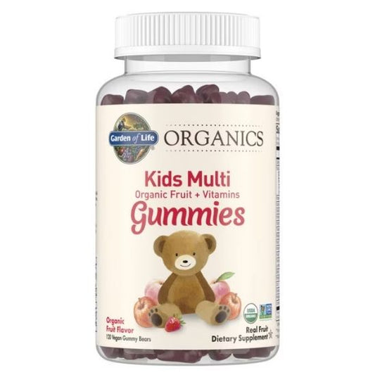 Mykind Organics Kids Multi Gummies, Organic Fruit Flavor, 120 vegan gummy bears, Garden of Life - Vitax.ro