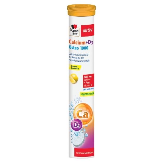 Calciu + D3 Osteo 1000 Aktiv, 15 comprimate, Doppelherz - Vitax.ro