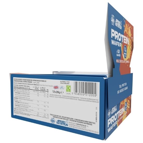 Protein Wafer, Milk Chocolate Caramel, 12 x 39g, Applied Nutrition | Vitax.ro