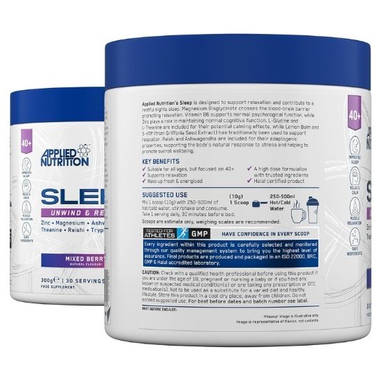Agewell 40+ Sleep, Mixed Berries, 300g, Applied Nutrition