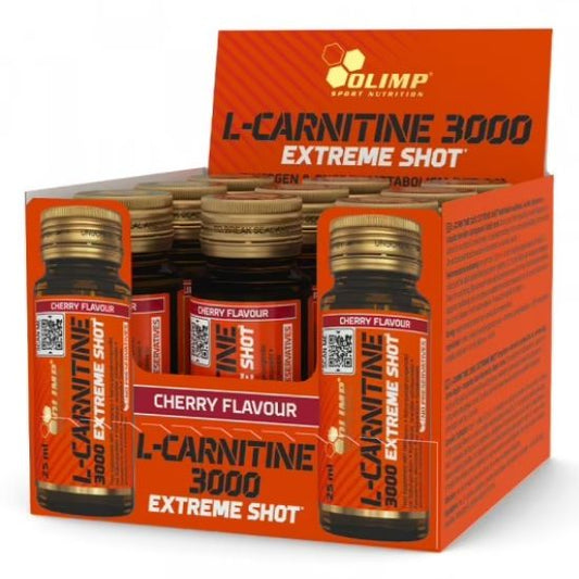 L-Carnitine 3000 Extreme Shot, Cherry, 9 x 25 ml, Olimp Nutrition
