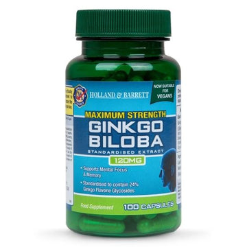 Maximum Strength Ginkgo Biloba, 120mg, 100 caps, Holland & Barrett