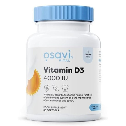 Vitamin D3, 4000IU, 60 softgels, Osavi - Vitax.ro