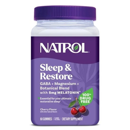 Sleep & Restore with Melatonin, Cherry, 60 gummies, Natrol