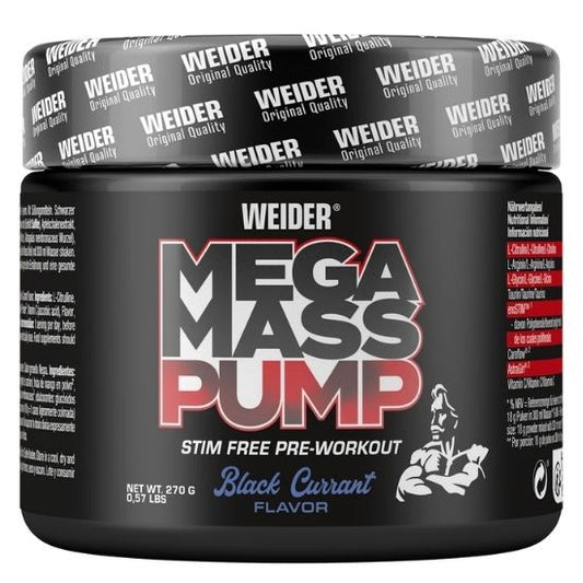 Mega Mass Pump, Blackcurrant, 270g, Weider