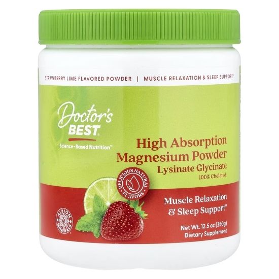 High Absorption Magnesium Powder, Strawberry Lime, 350g, Doctor's Best