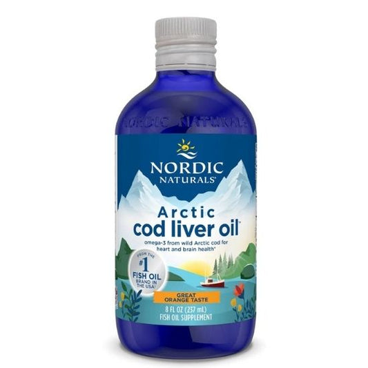 Arctic Cod Liver Oil, 1060mg, Orange, 237 ml, Nordic Naturals - Vitax.ro