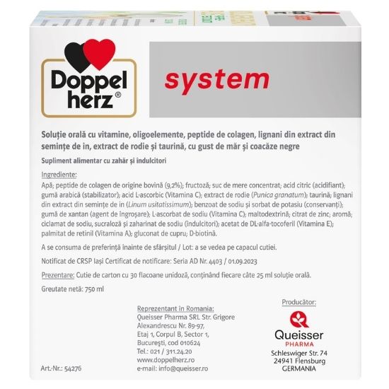 Kollagen System Beauty Plus, 30 flacoane, Doppelherz - Vitax.ro