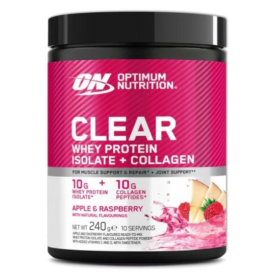 Gold Standard Clear Whey + Collagen, 240g, Apple & Raspberry, Optimum Nutrition - Vitax.ro