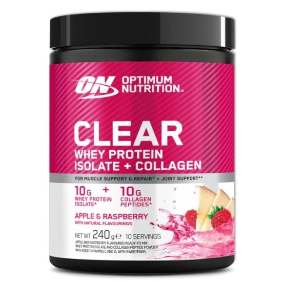 Gold Standard Clear Whey + Collagen, 240g, Apple & Raspberry, Optimum Nutrition - Vitax.ro