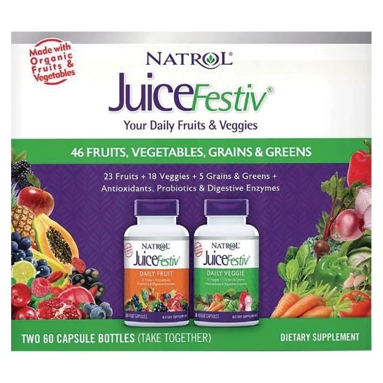 JuiceFestiv, Daily Fruits & Veggie, 60 + 60 caps, Natrol