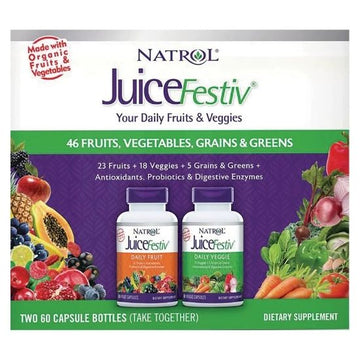 JuiceFestiv, Daily Fruits & Veggie, 60 + 60 caps, Natrol