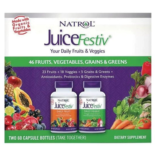 JuiceFestiv, Daily Fruits & Veggie, 60 + 60 caps, Natrol