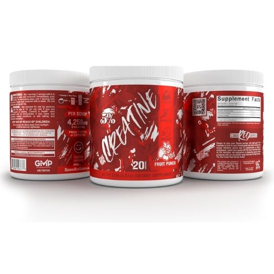 Creatine - Code Red, Fruit Punch, 124g, 5% Nutrition