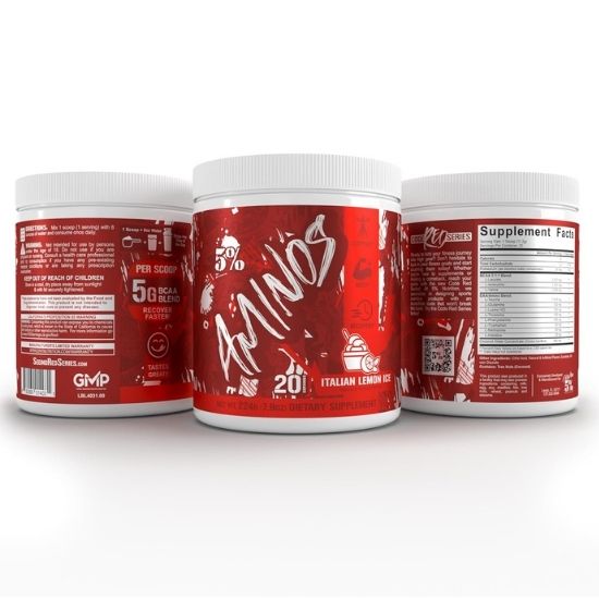 Aminos - Code Red, Italian Lemon Ice, 224g, 5% Nutrition