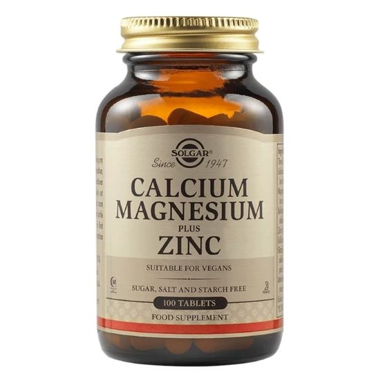 Calcium Magnesium + Zinc, 100 tb, Solgar | Vitax.ro