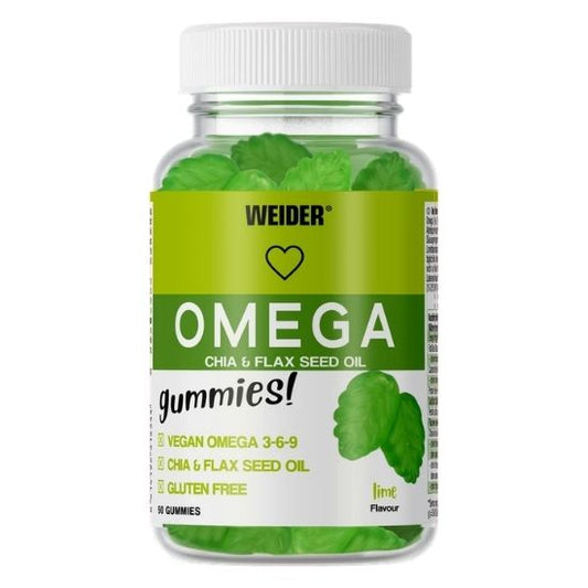 Omega Gummies, Lime, 50 gummies, Weider