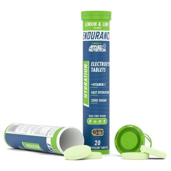 Endurance Hydration Electrolyte Effervescent Tablets, Lemon & Lime, 6 x 20 tabs, Applied Nutrition