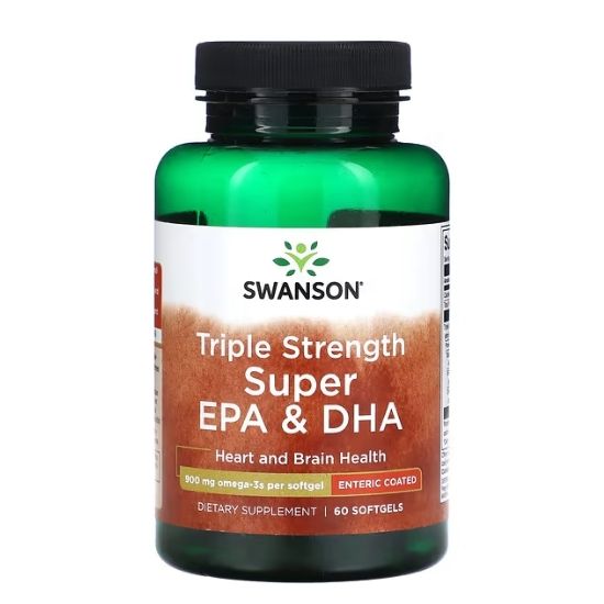 Triple Strength Super EPA & DHA, 900mg, 60 softgels, Swanson - Vitax.ro