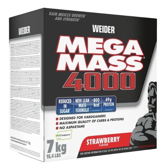 Mega Mass 4000, Strawberry, 7000g, Weider