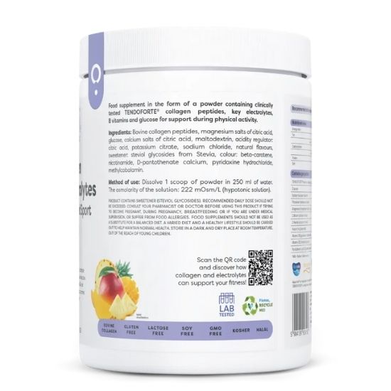 Collagen Electrolytes Vitality and Sport, Pineapple & Mango, 390g, Osavi - Vitax.ro