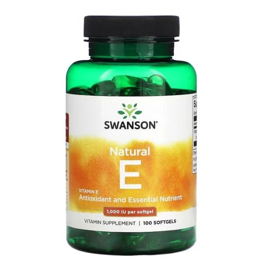 Vitamin E, 1000 IU, 100 softgels, Swanson - Vitax.ro