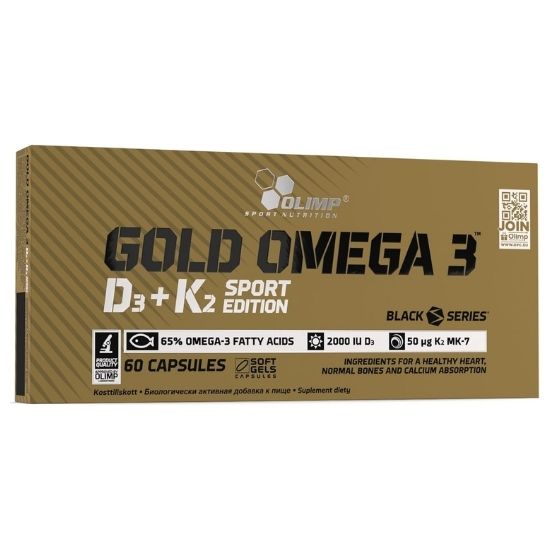 Gold Omega 3 D3 + K2 Sport Edition, 60 caps, Olimp Nutrition