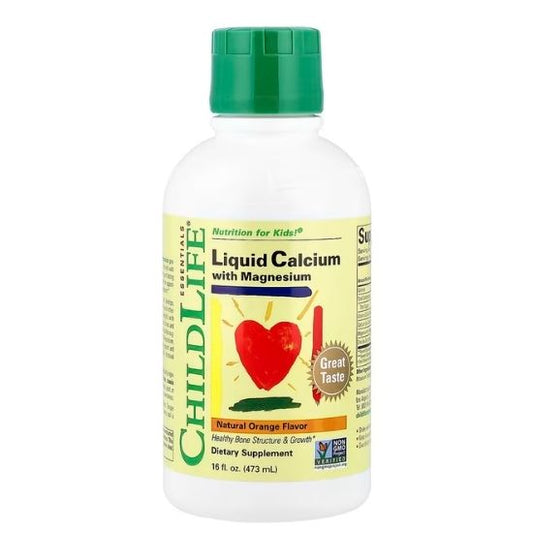 Calcium With Magnesium, Gust de Portocale, 473 ml, Childlife Essentials - Vitax.ro