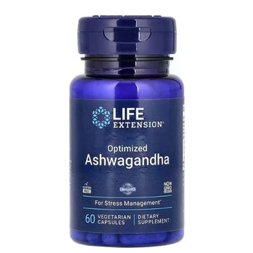 Optimized Ashwagandha Extract, 60 vcaps, Life Extension - Vitax.ro