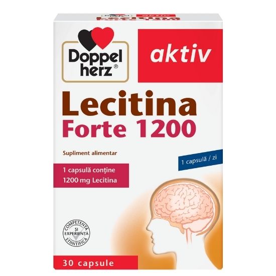 Lecitina Forte 1200mg, 30 capsule, Doppelherz - Vitax.ro
