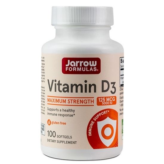 Vitamin D3, 5000 IU, 100 softgels, Jarrow Formulas - Vitax.ro