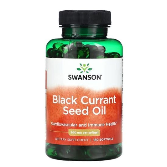 Black Currant Seed Oil, 500mg, 180 softgels, Swanson - Vitax.ro