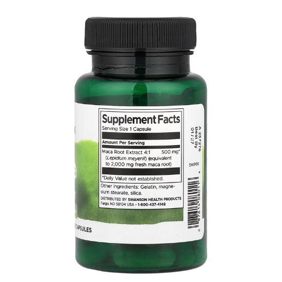Maca Extract, 500mg, 60 caps, Swanson - Vitax.ro
