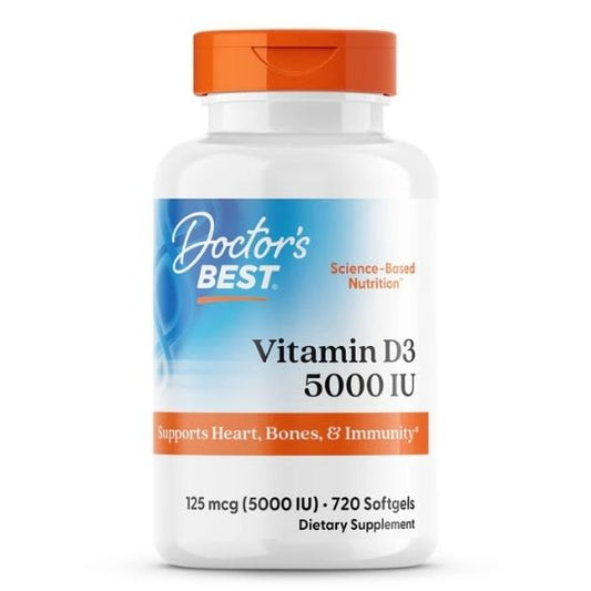 Vitamin D3, 5000 IU, 720 softgels, Doctor's Best - Vitax.ro