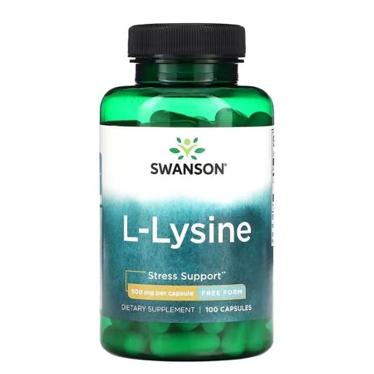 Lysine, 500mg Free-Form, 100 caps, Swanson - Vitax.ro