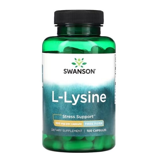 Lysine, 500mg Free-Form, 100 caps, Swanson - Vitax.ro