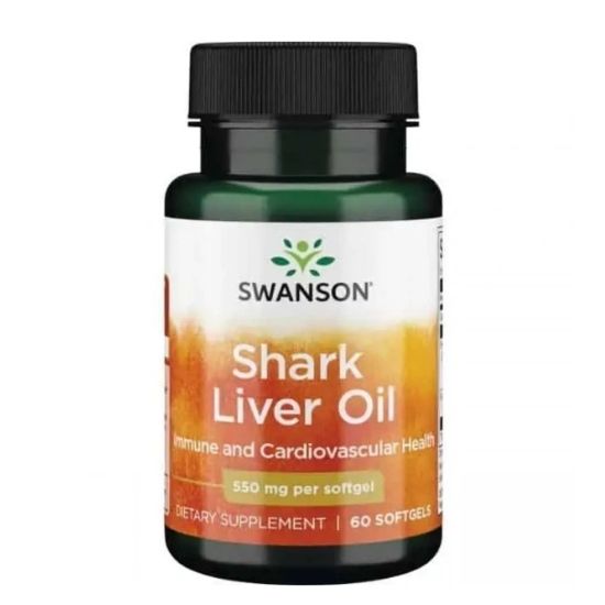 Shark Liver Oil, 550mg, 60 softgels, Swanson - Vitax.ro